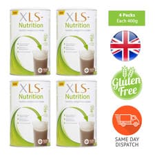 Image of XLS Nutrition Healthy 4x400g Weight Loss Shake Fitness&Sport Chocolate Flavour
