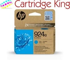 Image of HP 924E EvoMore Cyan Original Ink Cartridge - 4K0U7NE