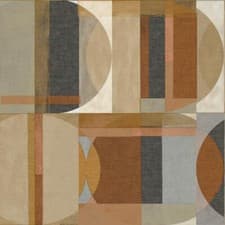 Image of Grandeco Arcadia Geometric Circle Brown Wallpaper Textured Paste The Wall Vinyl