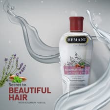 Image of Hemani Rosemary Hair Oil with Argan & Mint - 200ml