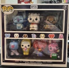 Image of BT21-7 Pack Funko Pop Barnes & Noble Exclusive Koya Shooky Chimmy Tata Cooky RJ
