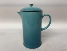 Image of Le Creuset Stoneware Cafetière French Press Stainless Steel Plunger 1L Blue