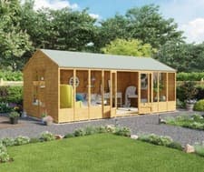 Image of BillyOh Petra Summerhouse 10x8 - 20x10 Garden Office Room Heavy Duty Wooden T&G