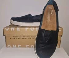 Image of Toms Avalon Canvas Black UK size 3 BRAND NEW