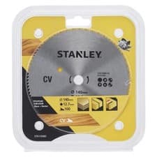 Image of Stanley STA10080 CV Circular Saw Blade Cross Cut 140mm x 100T x 12.7mm
