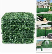 Image of Artificial Boxwood Hedge Wall 6 Panels Realistic Indoor / Outdoor 6 Pack 40x60cm