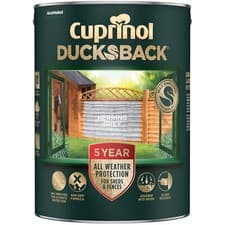 Image of Cuprinol 5701422 Ducksback 5 Yr Waterproof for Sheds & Fences Herring Grey 5l