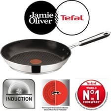 Image of Jamie Oliver by Tefal 28cm Stainless Handle Frypan Induction Non-Stick CLEARANCE