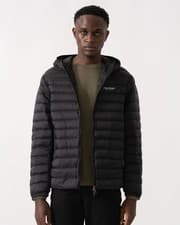 Image of Armani Exchange Mens Milano/New York Hooded Down Jacket - Black UC001