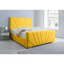 Image of Sunrise Ottoman Bed Upholstered Plush Velvet Gas Lift Storage Double & King Size