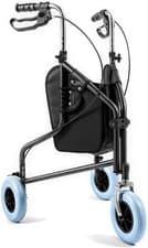 Image of Helping Hand Company Lightweight Three Wheeled Folding Rollator Walker Tri Wheel