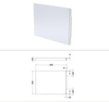 Image of Nuie White Gloss 700mm Bath End Panel Acrylic Modern Bathroom Tub