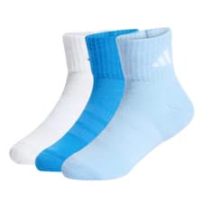 Image of Adidas Cushioned Ankle Socks 3 Pack Kids Arch Support Soft Comfort Everyday Wear