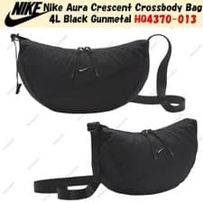 Image of Nike Aura Crescent Crossbody Bag 4L Black Gunmetal HQ4370-013