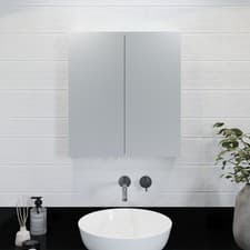 Image of Croydex Bathroom Mirror Cabinet 2 Door Stainless Steel Assembled - Finchley