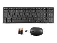 Image of Genuine Dell KM555 Pro Compact Silent Keyboard and Mouse Set Kit UK C8R6W Ref