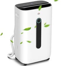 Image of 20L/Day Quiet Air Dehumidifier with Purifier, Timer, for Home Laundry