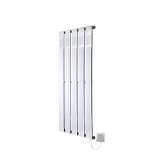 Image of Electric Designer Radiators Chrome Vertical Thermostatic Flat Panel 850mm(h)