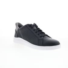 Image of Rockport Tristen Step Activated Lace Up Mens Black Lifestyle Trainers Shoes