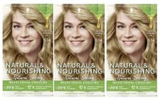 Image of 3 PACK SCHWARZKOPF NATURAL & NOURISING HAIR DYE - LIGHT BEIGE BLONDE (534)