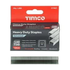 Image of Heavy Duty Staples – Chisel Point – Galvanised 12mm (1000 per Box) Pack of 5