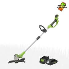 Image of Greenworks G24LT30M Battery Cordless Grass Trimmer (kit)