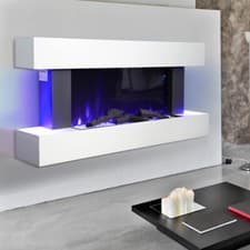 Image of 52" Electric Fireplace LED Flame Fireplace Suite Inset/Frenstanding Wall Mounted