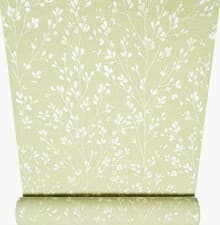 Image of Green Silver Floral Wallpaper Metallic Shimmer Slightly Imperfect Textured
