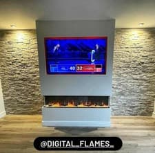 Image of 50 60 72 INCH HD+ PANORAMIC NO BORDER ELECTRIC FIRE 3 SIDED FULL GLASS NEW!!