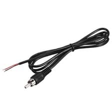 Image of 2x RCA Male Plug Jack Connector Adapter to Bare Wire Open End Video RCA Cable
