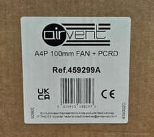 Image of 100mm Bathroom Extractor Fan With Timer 4 Inch Quiet Axial - Airvent 406958