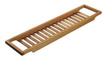 Image of Bath Tub Rack Shower Shelf Tray Caddy Storage Bamboo Bath Bridge By Fine Star