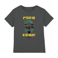 Image of Star Wars Greatest Kid Boba Fett Kids T-Shirt Charcoal