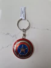 Image of Marvel Comics Captain America Shield The Avengers Movie Metal Key Chain Silver