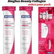 Image of Bioglan Beauty Collagen Supplement Effervescent 20 Tablets per Tube 1000mg 1,2