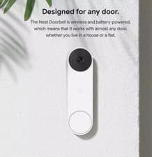 Image of GOOGLE NEST BATTERY VIDEO DOORBELL SMART SECURITY CAMERA - SEALED