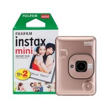 Image of Fujifilm Instax Mini LiPlay Instant Camera Hybrid Blush Gold with 20 Shot Pack (