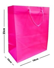 Image of GIFT BAGS MATT LAMINATED MEDIUM BAG / BIRTHDAY PRESENT PARTY - ROPE HANDLES