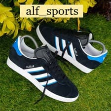 Image of ❤ BNWB & Authentic Adidas Originals ® Gazelle Black & Blue Trainers UK Size 10