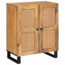 Image of vidaXL Sideboard Brown 60 x 33 x 75 cm Solid Mango Wood, Modern Rectangular Dini