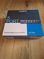 Image of Linksys LGS105-UK Unmanaged Ethernet Network Switch 5-Port Gigabit, Black