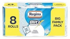 Image of Regina Blitz Household Towel, 8 Rolls, 560 Super-Sized Sheets, Triple 