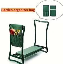 Image of Foldable Garden Kneeling Pad - 3 Pockets Non-Slip Portable, Gardening Kneeler wi