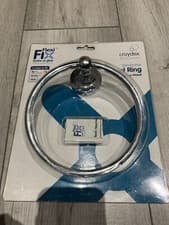 Image of Croydex Wimbourne Bathroom Flexi-Fix Easy to Fit Towel Ring Chrome