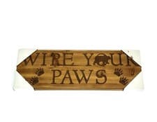 Image of Wipe Your Paws Bear Wood Wall Sign Rustic Farmhouse MDF 23.5” Cabin Decor