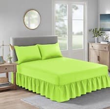 Image of Luxury Extra Deep Fitted Valance Sheet 100% Pollycotton Single Double King Sizes