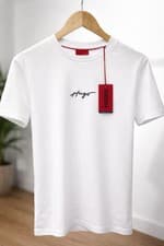 Image of Mans hugo boss signature t-shirt cotton crew neck new summer tee