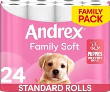Image of Andrex Family Soft Toilet Paper 24 Rolls (Previously Andrex Gentle Clean) UK