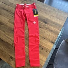 Image of Skins Women’s S1 Compression Tights Full Length Coral Red Size 8 BNWT