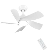 Image of CJOY 30'' Fan Lights Ceiling Fan, White Dimmable Quiet 6 SPEED RRP £109.99